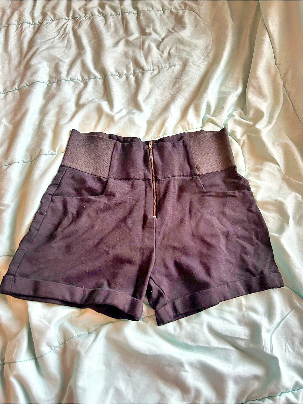 High-Waist Black Shorts